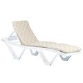 Harbour Housewares 1x Beige Moroccan 180cm x 50cm Sun Lounger Cushion - Replacement Outdoor Garden Patio Sunbed Chair Pad - Master Range Cushion Only