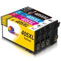 Clorisun 405XXL Ink Cartridges for Epson 405 XXL 405XL Ink for Epson WorkForce WF-7830DTWF WF-7840DTWF WF-7835DTWF WF-7830 WF-7840 WF-7835 WF7830 WF7840 WF7835 Printer Black Cyan Magenta Yellow(4 Pack