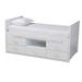 Baxton Studio Mirza Modern White Finished Wood 5-Drawer Twin Size Storage Bed /w Pull-Out Desk - Wholesale Interiors MG0041-White-Twin