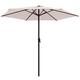 Parasol, Beach Umbrella, Beach Parasol, 2.7m Garden Umbrella, Table Parasol Umbrella, Patio Sunshade, Outdoor Sun Shade with 6 Sturdy Ribs, Garden Outdoor Parasol for Beach/Pool/Patio/Garden (white)