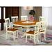 Charlton Home® Dufferin Butterfly Leaf Rubberwood Solid Wood Dining Set Wood in Brown | Wayfair AB1F902E3E8343DF91BA7B26A4A313E7