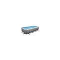 Piscine tubulaire rectangulaire 4,88 x 2,44 x 1,22 m aspect résine tressée power steel de Bestway