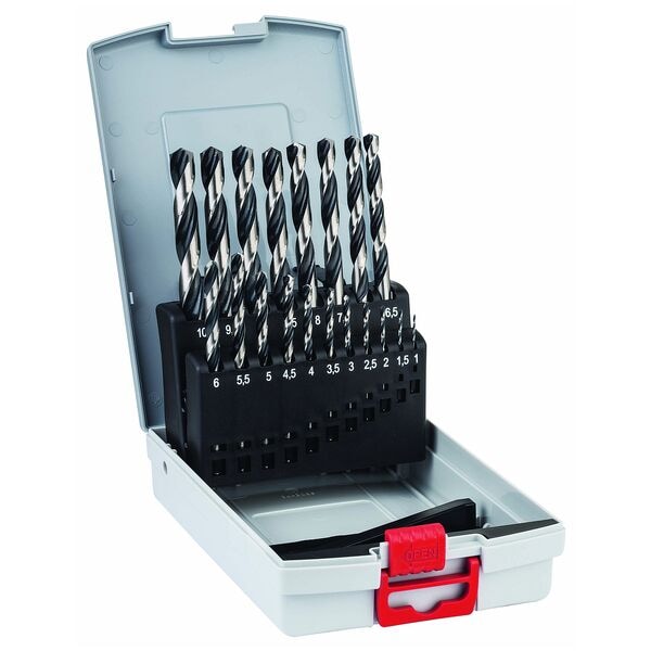 BOSCH 19-tlg. HSS-Metallspiralbohrer-Set »PointTeQ« in ProBox grau Image