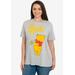 Plus Size Women's Winnie The Pooh Honey Bees Short Sleeve T-Shirt by Disney in Gray (Size 1X (14-16))