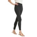 Plus Size Women's Stretch Cotton Legging by Woman Within in Heather Charcoal (Size 1X)