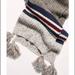 Free People Other | Free People Rugby Stripe Tassel Scarf | Color: Blue/Gray | Size: Os