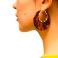 Kate Spade Jewelry | Kate Spade On The Dot Hoop Earrings | Color: Brown/Gold | Size: 2.125”