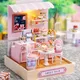 CUTEBEE – maison de poupée Miniature DIY avec couvercle anti-poussière meubles jouets pour