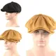 Chapeau octogonal en pur coton pour hommes et femmes béret de peintre masculin casquette de lierre