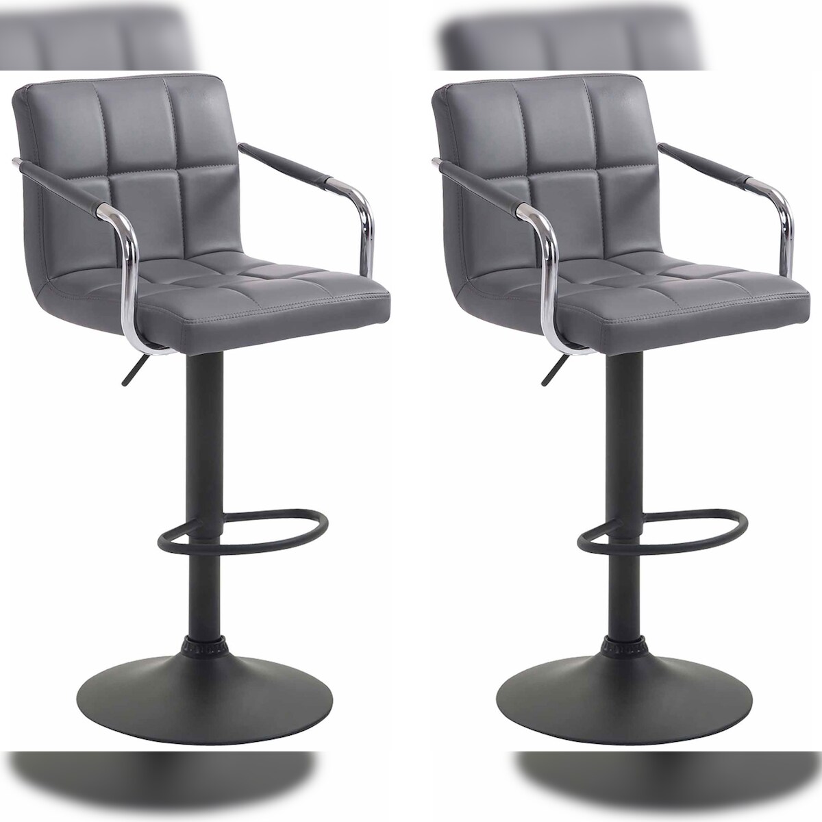 CLP 2er Set Barhocker Lucy V2 grau/schwarz Image