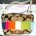 Coach Bags | Coach Brown Multicolor Small Shoulder Purse | Color: Pink/Tan | Size: Os