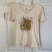 Disney Tops | Disney V Neck Tee - Tinker Bell | Color: Cream | Size: M