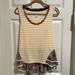 Anthropologie Tops | Anthropology Peplum Top | Color: White/Yellow | Size: M