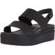 Crocs womens Brooklyn Low Wedge Wedge Sandal, Black/Black, 38/39 EU