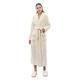 Super Plush Luxury Dressing Gown | Full Length Fleece Warm Winter Supersoft Bathrobe | White