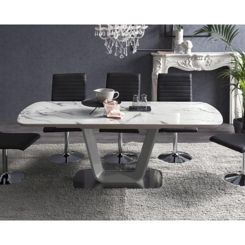 SalesFever »Devin« Esstisch Marmor-Optik 160/200x90 cm