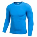 Couche de base à manches longues à séchage rapide pour hommes haut de compression sous-chemise