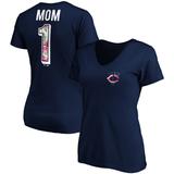 Women's Fanatics Branded Navy Minnesota Twins Mother's Day Logo V-Neck T-Shirt