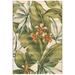 Liora Manne Marina Tropical Leaf Indoor/Outdoor Rug 23"X7'6" by Trans-Ocean Import in Cream (Size 23" X 7'6")