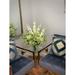 Creative Displays, Inc. Hydrangea Floral Arrangement in Vase Polysilk, Glass in Green | 32 H x 28 W x 28 D in | Wayfair CDFL6522