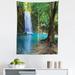 East Urban Home Ambesonne land Tapestry Twin Size, Waterfall Asia Thailand Jungle Tropic Plants Trees Tourist Attraction | 28 H x 23 W in | Wayfair