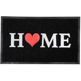 Evideco Outdoor Mat Printed Front Door Mat Home PVC Rug 30X18 Plastic in Black | 30 H x 18 W x 0.3 D in | Wayfair 144081013