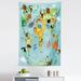 East Urban Home Wanderlust Tapestry King Size, Animal Map Of The World For Cartoon Mountains Forests, Wall Hanging Bedspread Bed Cover Wall Decor | Wayfair