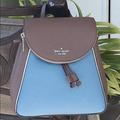 Kate Spade Bags | Kate Spade Leila Medium Flap Backpack Blue Tan | Color: Blue/Brown | Size: Os