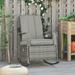 Red Barrel Studio® Boothe Outdoor Rocking Chair w/ Cushions in Gray | 37.4 H x 24.8 W x 33 D in | Wayfair A469D92D1FC848EE8A9CCC518CF0BD7E