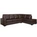 Brown Reclining Sectional - Latitude Run® Yeprad Top Grain Leather Tufted Sectional Sofa Right Facing, Maroon Red Genuine Leather | Wayfair