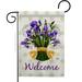 Ornament Collection Iris Bouquet 2-Sided Polyester Garden Flag in Gray | 18.5 H x 13 W in | Wayfair OC-FL-G-192450-IP-BO-D-US21-OC