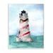 Stupell Industries Nautical Holiday Lighthouse Christmas Candy Cane Stripes - Graphic Art Print Wood in Brown | 15 H x 10 W x 0.5 D in | Wayfair