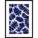 AllModern Modern Leaf Motif I by Baxter Mill Archive - Picture Frame Graphic Art Print on Paper in Black/Blue/White | 26 H x 19 W x 1 D in | Wayfair