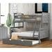 Kristian Twin over Full Standard Bunk Bed w/ Trundle by Harper Orchard Wood in Gray, Size 62.3 H x 78.7 W x 55.9 D in | Wayfair