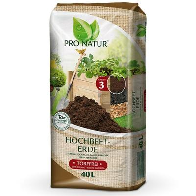 Hochbeet Erde bio Grünstempel Torffrei, 40 Ltr - Pro Natur