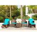 Williston Forge Fransje 7 Pieces Pe Rattan Patio Outdoor Garden Furniture Sets w/ Cushion & Glass Table Synthetic Wicker/All | Wayfair