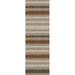 Brown/White 132 x 96 W in Indoor Area Rug - Wade Logan® Araliya Striped Handwoven Wool Brown/Tan Area Rug Wool | 132 H x 96 W in | Wayfair