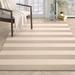 White 24 x 0.02 in Area Rug - Breakwater Bay Collins Striped Handwoven Wool Gray/Khaki Area Rug Wool | 24 W x 0.02 D in | Wayfair