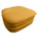 Set of 4 Stacking Chair Pads by BrylaneHome in Lemon Patio Cushion
