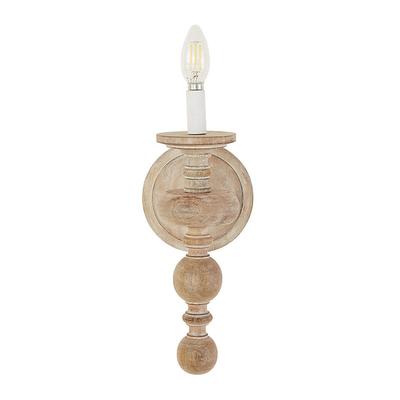 Peyton 1-Light Wood Sconce - Natural - Ballard Designs