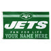 WinCraft New York Jets 3' x 5' One-Sided Deluxe Personalized Flag