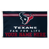 WinCraft Houston Texans 3' x 5' One-Sided Deluxe Personalized Flag