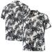 Men's Tommy Bahama Black Pittsburgh Steelers Big & Tall Sport Harbor Island Hibiscus Silk Button-Up Shirt