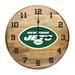 Imperial New York Jets Oak Barrel Clock