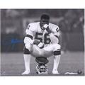 Lawrence Taylor New York Giants Autographed 16" x 20" Helmet Sit Photograph - Blue Ink