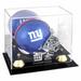 New York Giants Super Bowl XLVI Champions Golden Classic Mini Helmet Logo Display Case