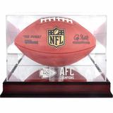 Kansas City Chiefs 2020 AFC Champions Mahogany Logo Football Display Case