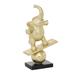 Juniper + Ivory 12 In. x 7 In. Contemporary Elephant Sculpture Gold Polystone - Juniper + Ivory 94154