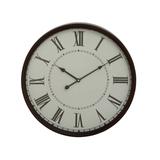 Juniper + Ivory 20 In. x 20 In. Traditional Wall Clock White Metal - Juniper + Ivory 92263