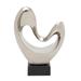 Juniper + Ivory 14 In. x 10 In. Modern Sculpture Silver Porcelain Abstract - Juniper + Ivory 96740